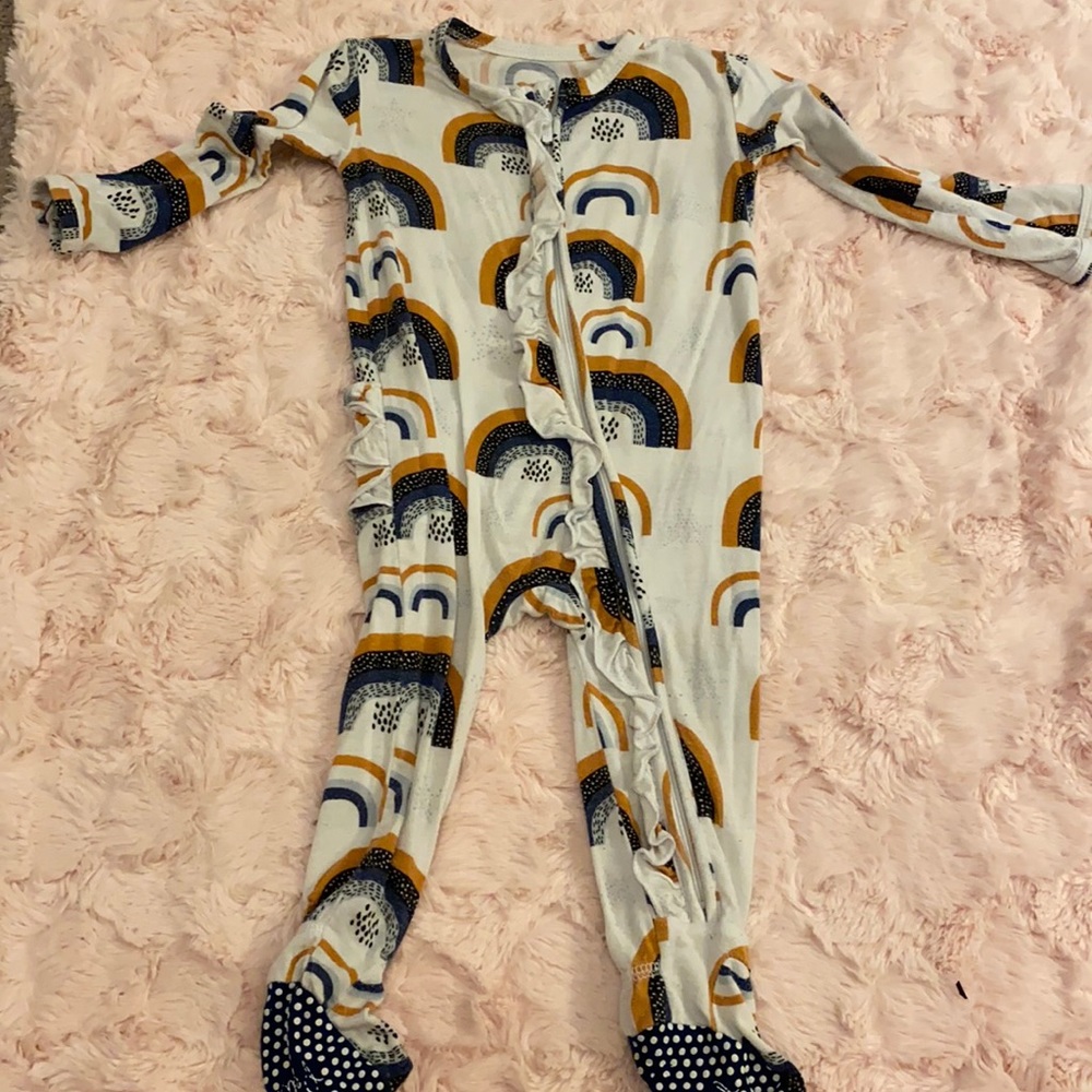 Posh Peanut rainbow footie 9-12 months